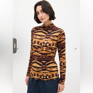 Ulla Johnson Aurelia Long Sleeve mock neck  Top